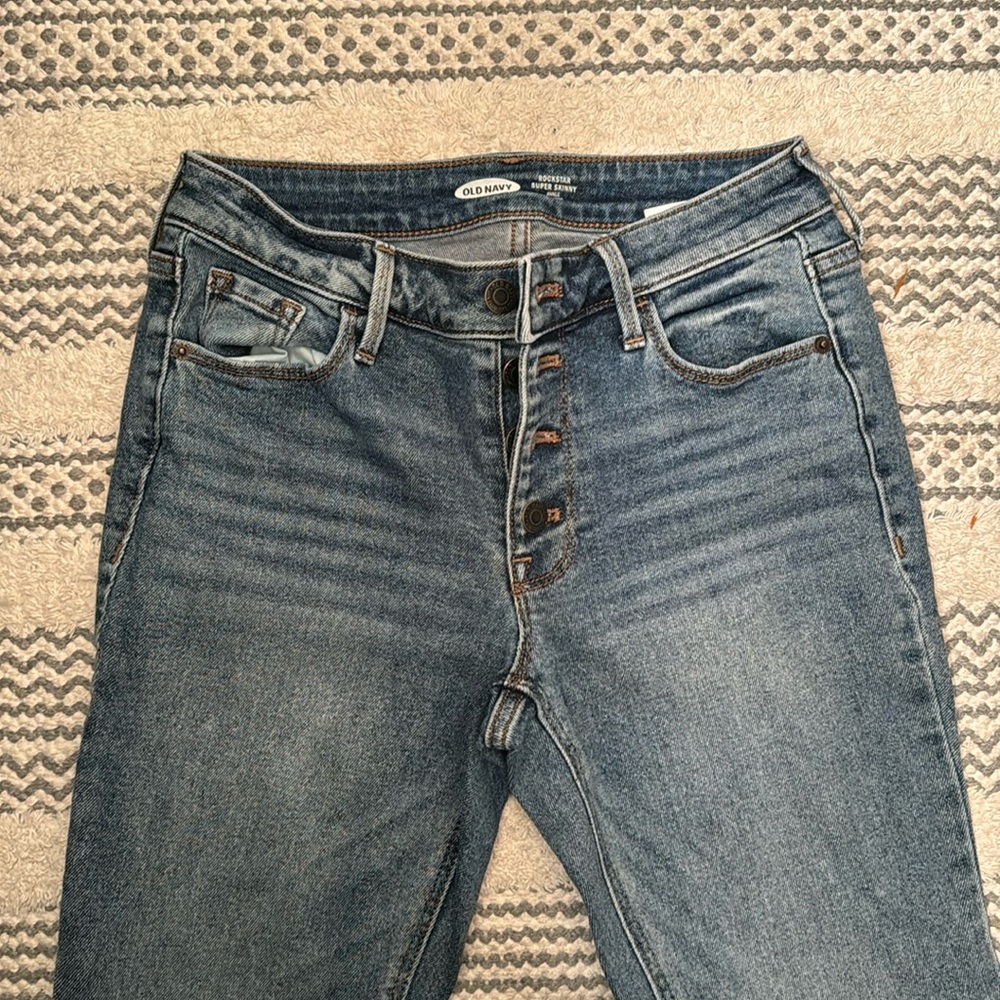 Old navy rockstar super skinny ankle mis rise sz 4